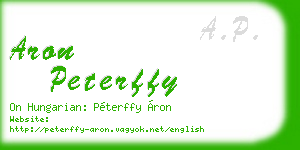 aron peterffy business card